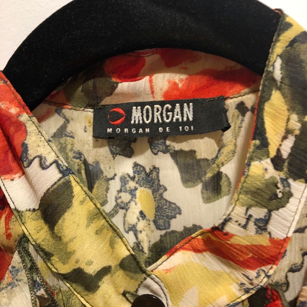 MORGAN DE TOI RUFFLE SLEEVELESS BLOUSE - Picture 13 of 15
